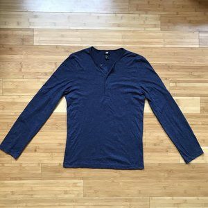 Men's H&M Henley Navy Medium